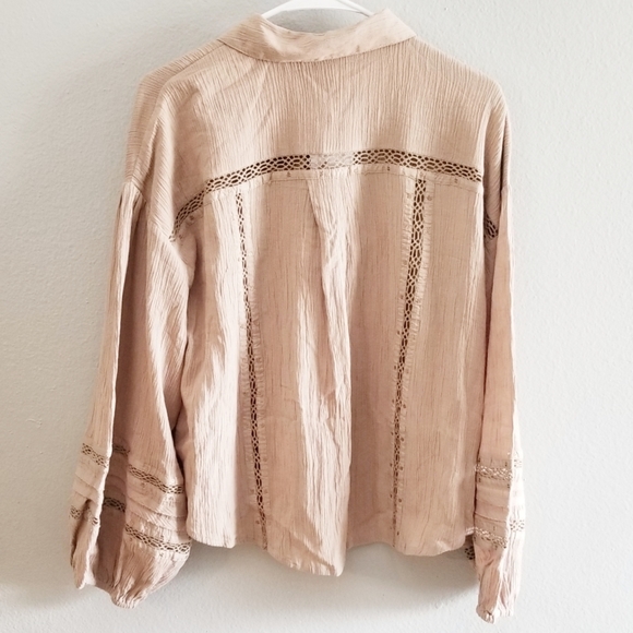 Free People Summer Stars Button Down in Stone - Picture 7 of 10